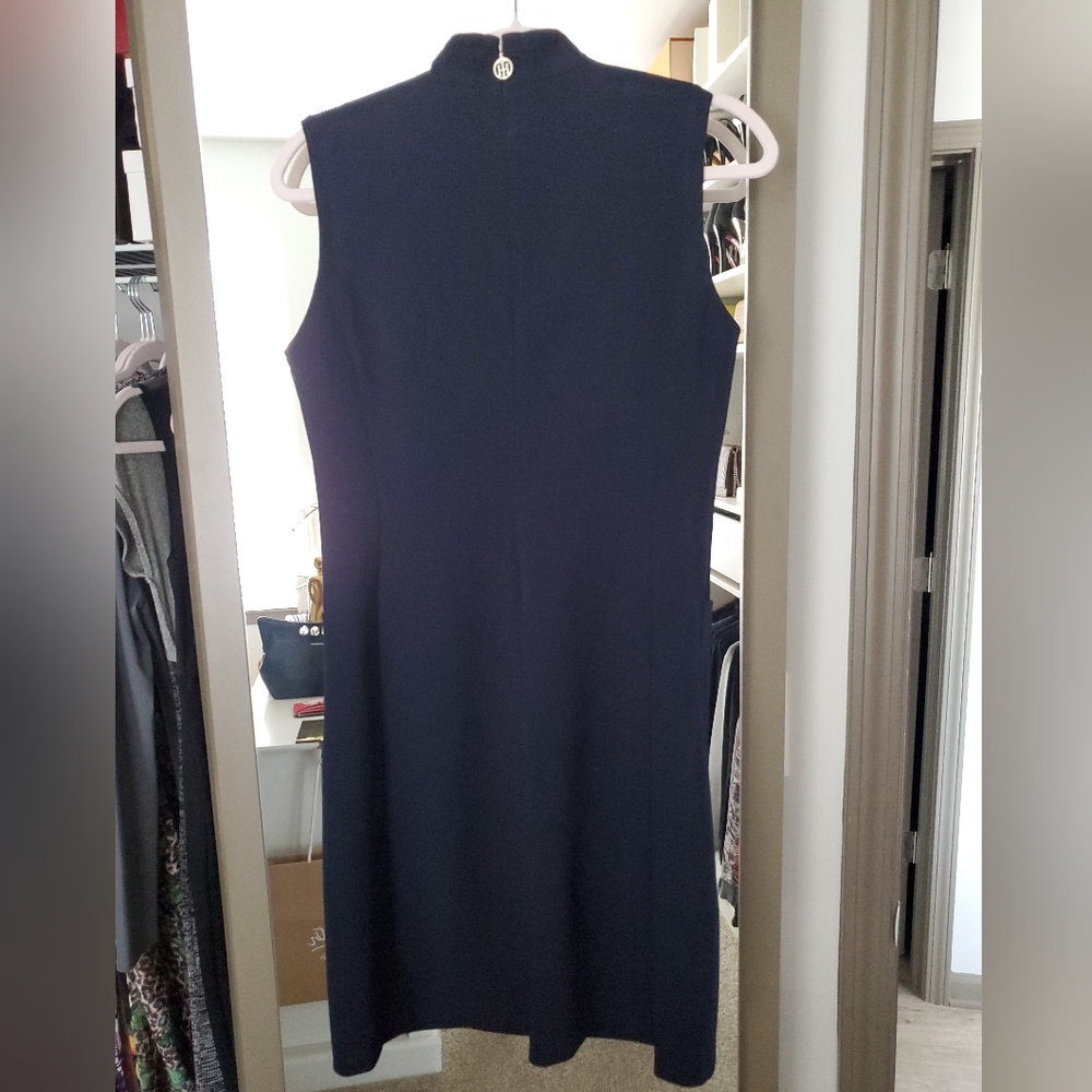 Tommy Hilfiger Navy Double-Breasted Sleeveless Vest Dress - Picture 2 of 11